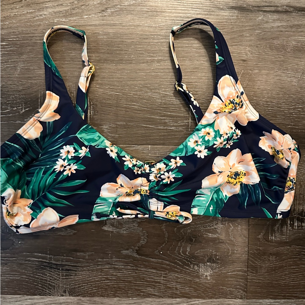 Shade and Shore Floral Bikini Top - XL